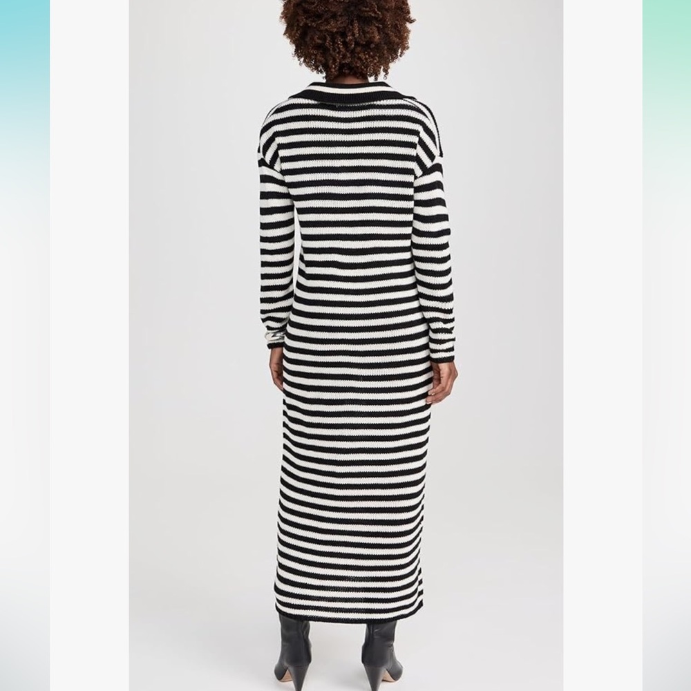 525 America Raya Striped Polo Sweater Dress - Picture 2 of 8